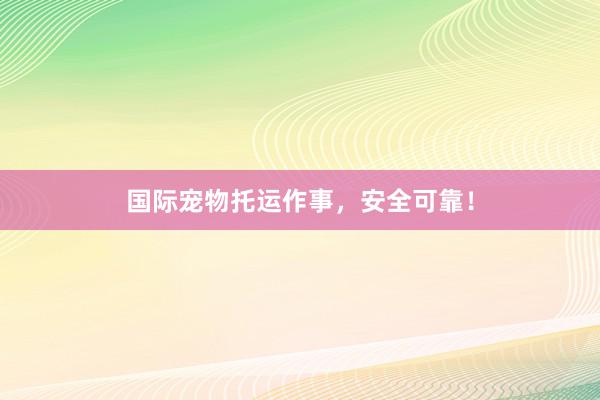 国际宠物托运作事，安全可靠！